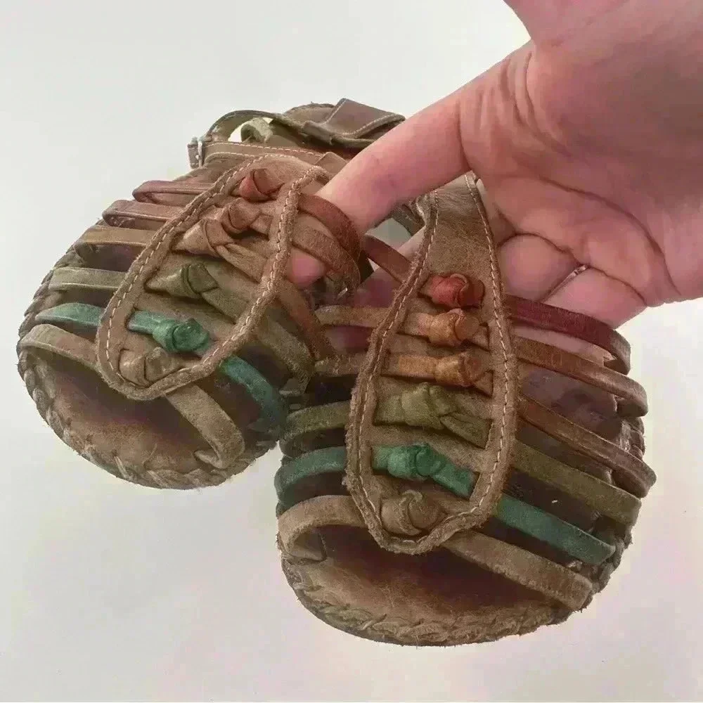 Womens leather flats size 36 multicolored